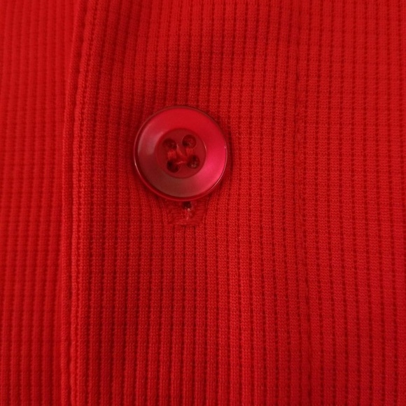 NIKE Dri-Fit Red Short Sleeve Button Front XL - Picture 2 of 7